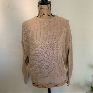 Cream American Apparel Unisex Fisherman Pullover Sweater. Size M